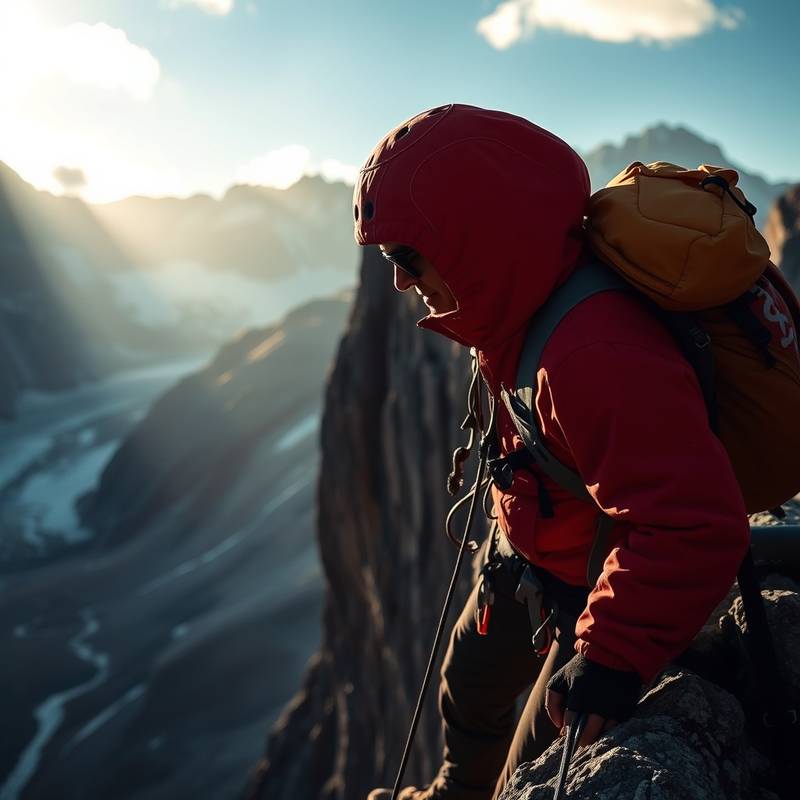 Imagen de escalada en la Patagonia